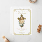 Katholieke Mis Aanbod Intenties Herdenking Notitiekaartje (Voorkant / Achterkant in situ)