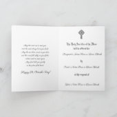 Katholieke Mis Aanbod St. Patrick's Day Shamrocks Kaart (Binnen)