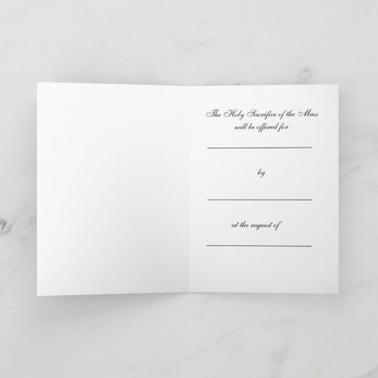 Katholieke mis die Jezus kruisbeeld Heilige Drie-e Bedankkaart (Binnen)