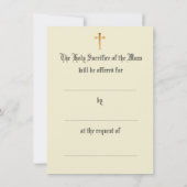 Katholieke mis die kelk bloemen aanbiedt (Achterkant)