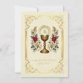 Katholieke mis die kelk bloemen aanbiedt (Voorkant)