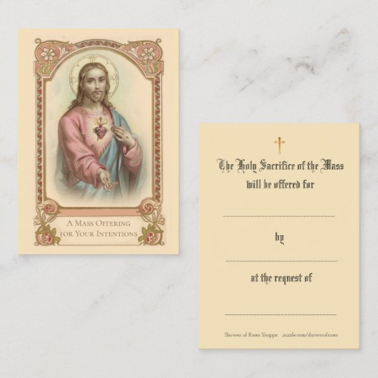 Katholieke mis met Jezus Heilige Kaarten Visitekaartje (Voorkant / Achterkant)