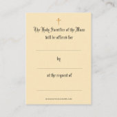 Katholieke mis met kelk Rozen Heilige Kaarten Visitekaartje (Achterkant)