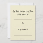 Katholieke mis met Monstrance Floral Notitiekaartje (Achterkant)