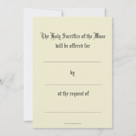 Katholieke mis met Monstrance Floral Notitiekaartje (Achterkant)