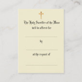 Katholieke mis met Monstrance Floral Plaatskaartje (Achterkant)