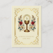Katholieke mis met Monstrance Floral Plaatskaartje (Voorkant)