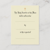 Katholieke mis met Monstrance Floral Plaatskaartje (Achterkant)