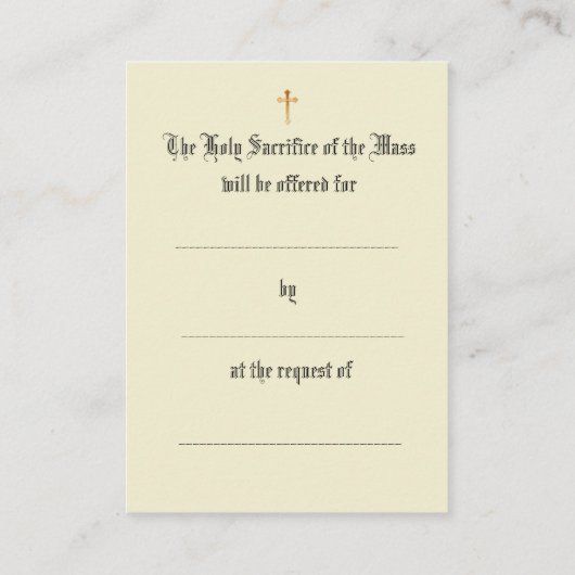 Katholieke mis met Monstrance Floral Plaatskaartje (Achterkant)