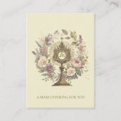 Katholieke mis met Monstrance Floral Plaatskaartje (Voorkant)