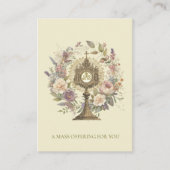 Katholieke mis met Monstrance Floral Visitekaartje (Voorkant)