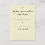 Katholieke mis met Monstrance Floral Visitekaartje (Achterkant)