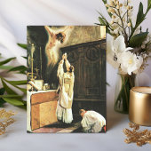 Katholieke mis met priester Heilig Religieus Briefkaart