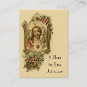 Katholieke Misintentie Heilige Hart Jezus Heilig Visitekaartje