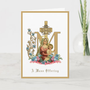 Katholieke Misintentie Maagd Maria Jezus Kaart