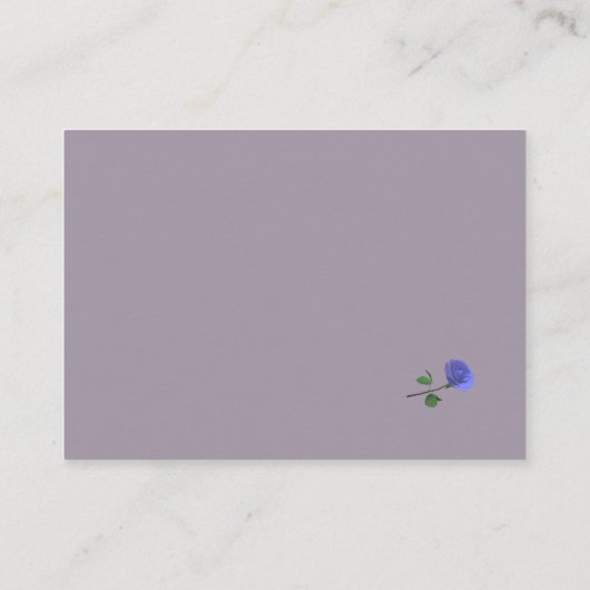 Katholieke Misty Mauve en Green Response Card Informatiekaartje (Achterkant)