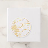 Katholieke Misty Mauve & Groene Monogram Bedankjes Labels (Met doos)