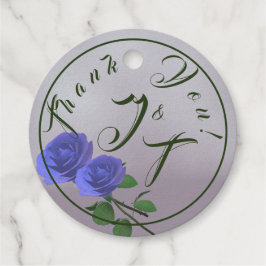 Katholieke Misty Mauve & Groene Monogram Bedankjes Labels