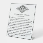 Katholieke Modest Church Attire Guidelines Reclamebord Met Voetstuk (Voorkant)