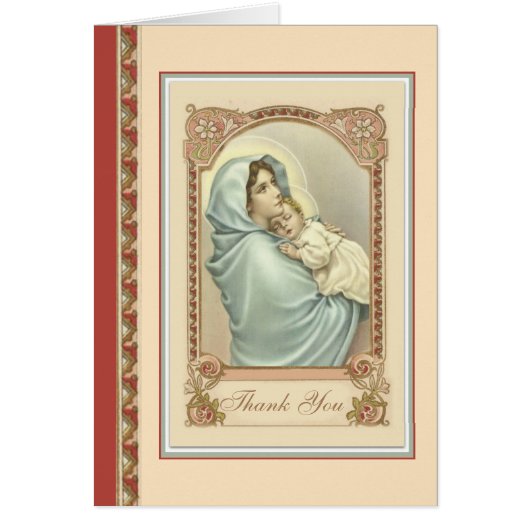 Katholieke Moeder Maria Baby Jezus Dank U (Voorkant)