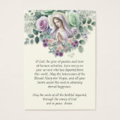 Katholieke Moeder Maria Begrafenis Gebed Kaart (Voorkant)