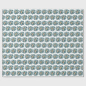 Katholieke Moeder Maria Blauwe Rozen Cadeaupapier (Vlak)