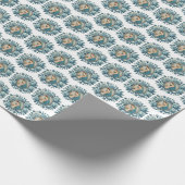 Katholieke Moeder Maria Blauwe Rozen Cadeaupapier (Hoek)