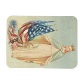 Katholieke Moeder Mary USA Vlag Religieus Magneet (Horizontaal)