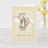 Katholieke Moederdag Moeder Maria Kaart (Gele Bloem)