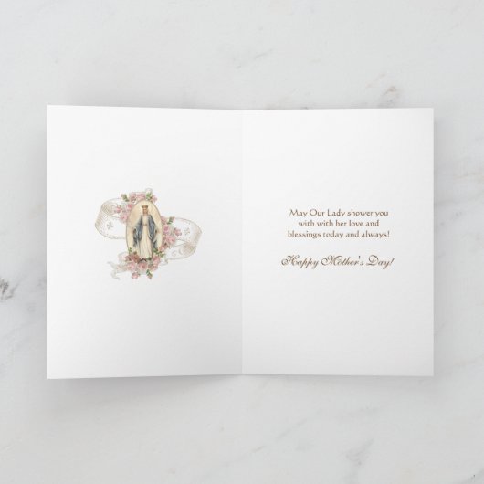 Katholieke Moederdag Moeder Mary Kaart (Binnen)