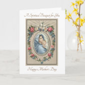 Katholieke Moederdag Spirituele boeketten Kaart (Gele Bloem)