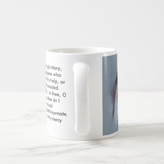 Katholieke Mok van de Maagd Maria zonder verzakkin (Handvat)