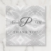 Katholieke Monogram Nep-satijn Bedankjes Labels (Voorkant)