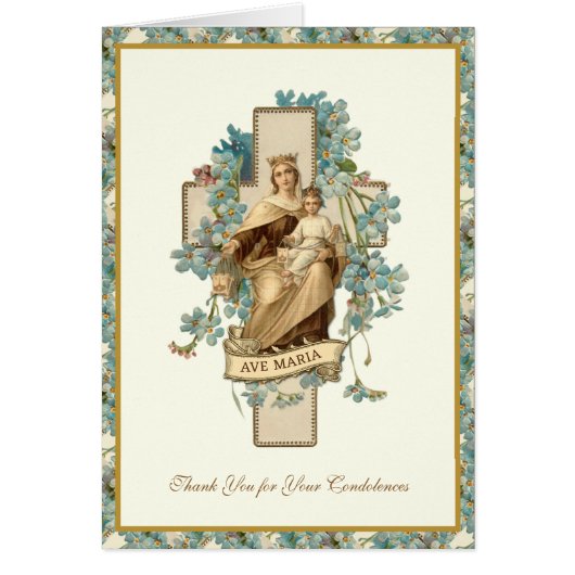 Katholieke MOUNT CARMEL Funeral condoléances (Voorkant)