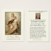 Katholieke MOUNT CARMEL rouwkaart Visitekaartje (Voorkant /achterkant)