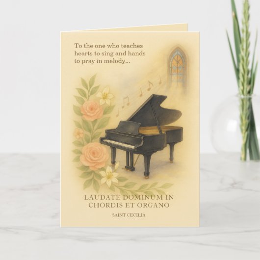 Katholieke Musicus Leraar Koor Directeur Piano Kaart (Voorkant)