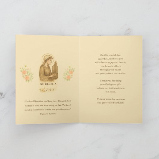 Katholieke Musicus Leraar Koor Directeur Piano Kaart (Binnen)