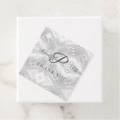 Katholieke Nep-Satijn met Monogram Bedankjes Labels (In situ)