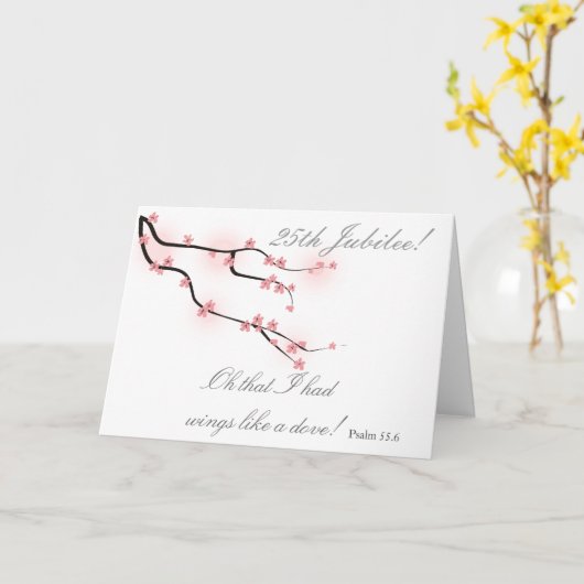 Katholieke non "25e Jubeljaar" Kaart (Gele Bloem)