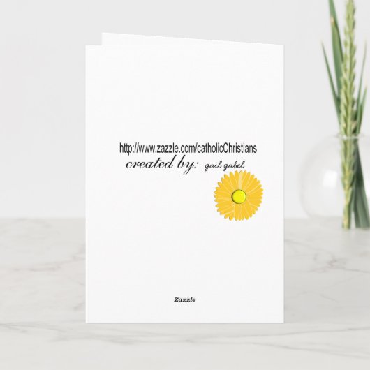 Katholieke non 25th Jubilee Floral 5 Kaart (Achterkant)