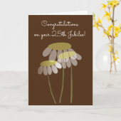 Katholieke non 25th Jubilee Floral 5 Kaart (Gele Bloem)