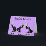 Katholieke non cadeaus "Twisted Sisters" ontwerp Kaart<br><div class="desc">Katholieke non cadeaus,  "Twisted Sisters" ontwerp op t-shirts,  sleutelhangers,  mokken,  hoeden,  boodschappentassen en meer.  Unieke artistieke en speelse non in verschillende gedraaide posities.  Geweldig voor elke gelegenheid.</div>