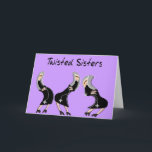 Katholieke non cadeaus "Twisted Sisters" ontwerp Kaart<br><div class="desc">Katholieke non cadeaus,  "Twisted Sisters" ontwerp op t-shirts,  sleutelhangers,  mokken,  hoeden,  boodschappentassen en meer.  Unieke artistieke en speelse non in verschillende gedraaide posities.  Geweldig voor elke gelegenheid.</div>