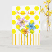 Katholieke non diamant 75e jubileum Kaarten en ges (Gele Bloem)