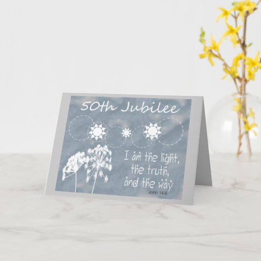 Katholieke non "Golden Jubilee" Kaart (Gele Bloem)