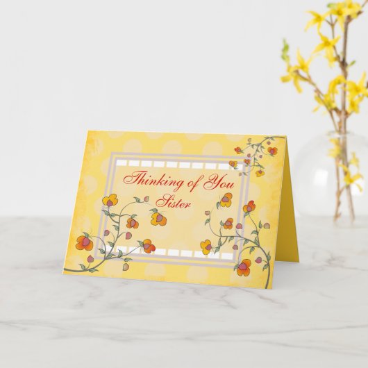 Katholieke Non "het Denken van u" kaart (Gele Bloem)