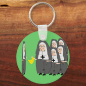 Katholieke non-Humor "Fat Sisters" Sleutelhanger (Voorkant)