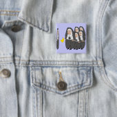 Katholieke non-Humor "Fat Sisters" Vierkante Button 5,1 Cm (In situ)