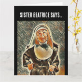 KATHOLIEKE NON VERJAARDAG GRAPPIG WENSKAART KAART (Gele Bloem)