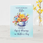 Katholieke non zuster beker van zegeningen Moederd Kaart (Gele Bloem)